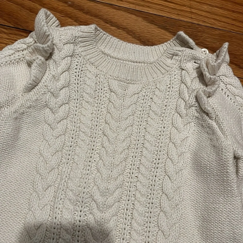 Gap Baby Cable-Knit Sweater Dress Ivory Frost